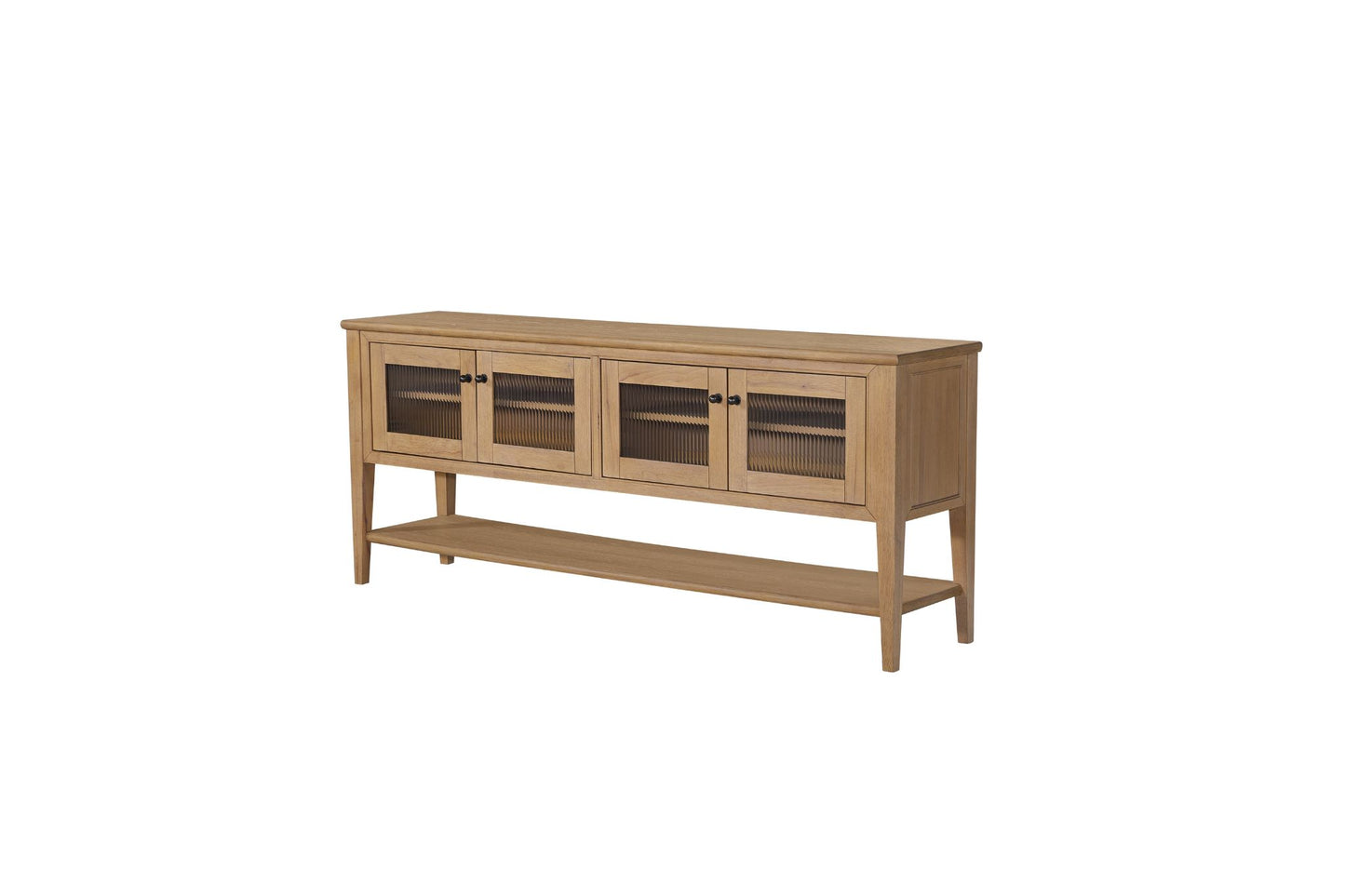 Suede 72" Console with Fluted Glass