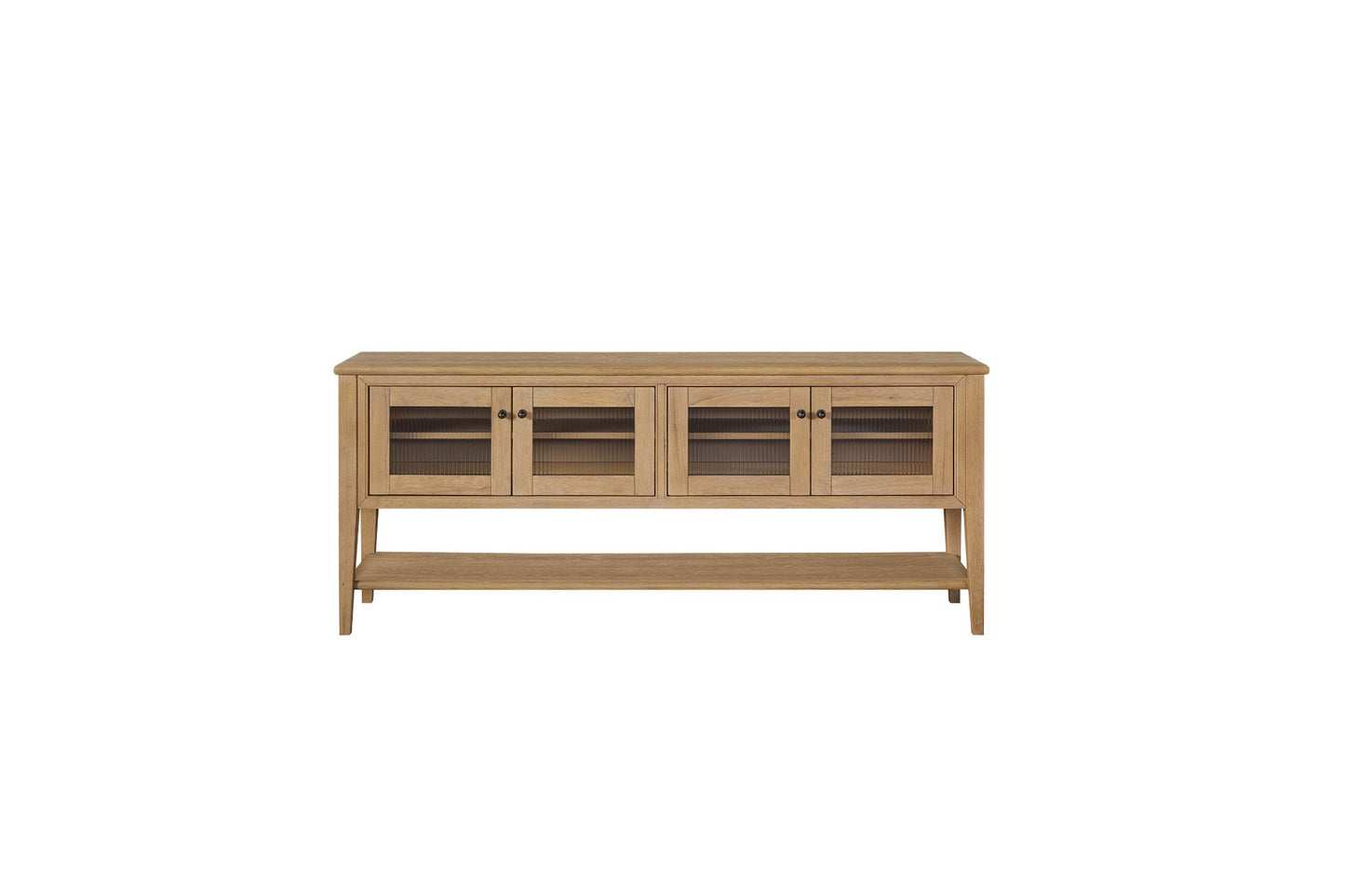 Suede 72" Console with Fluted Glass