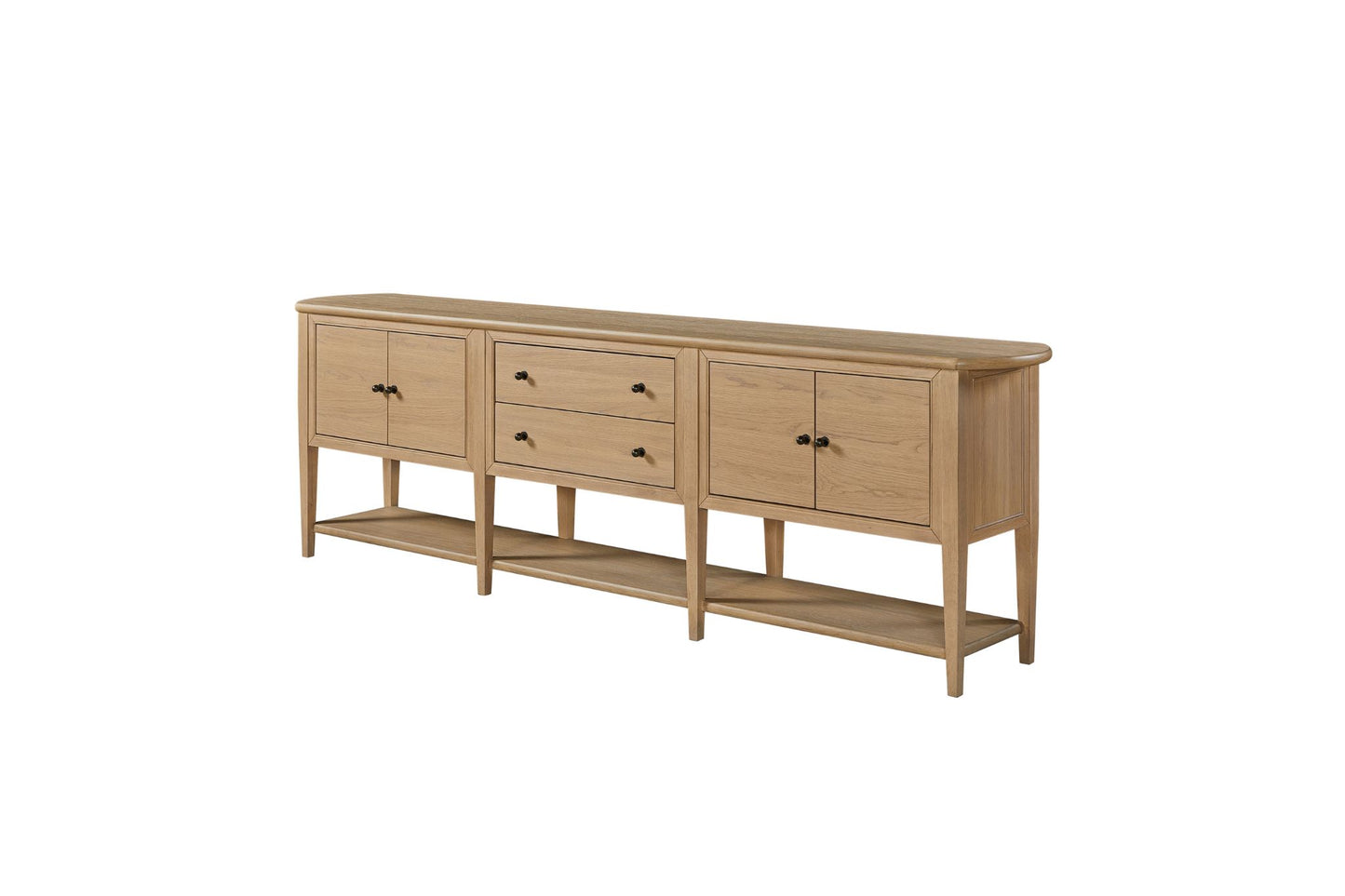 Suede 96" Console with Power Outlet