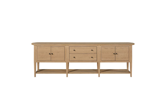Suede 96" Console with Power Outlet