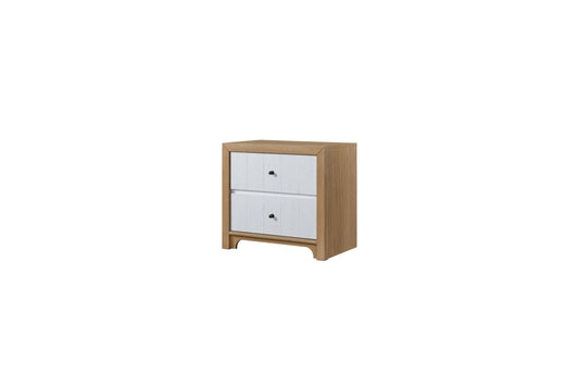 Suede and Ivory Nightstand