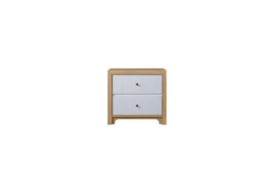 Suede and Ivory Nightstand