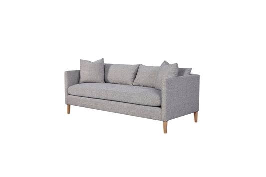 Smoke Sofa on Leg with 2 Pillows