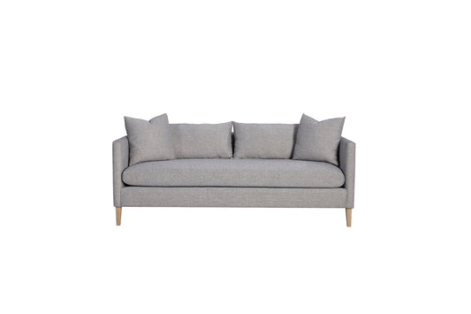 Smoke Sofa on Leg with 2 Pillows