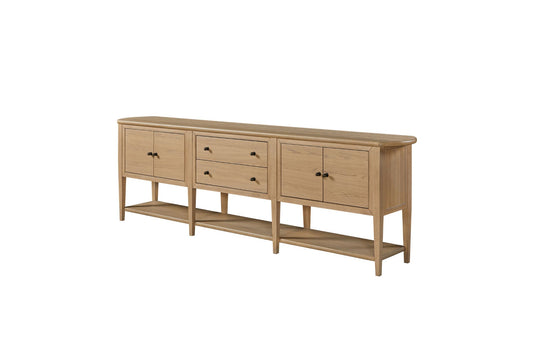 Suede 96" Console with Power Outlet